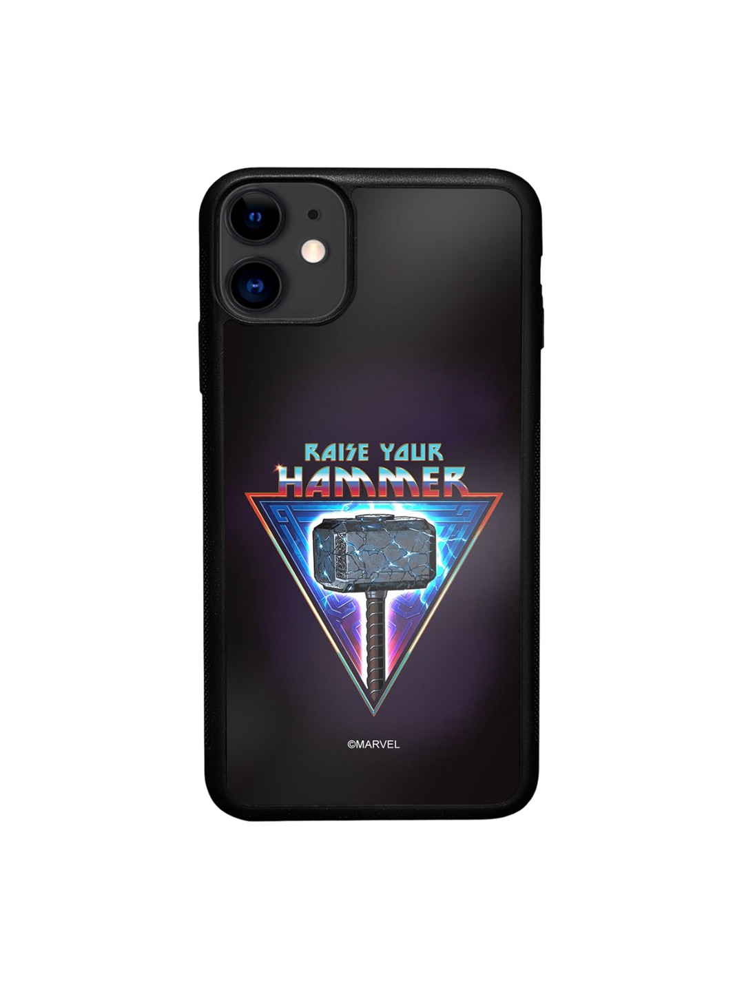 

macmerise Mighty Raise your Hammer Printed iPhone 11 Bumper Case Cover, Black