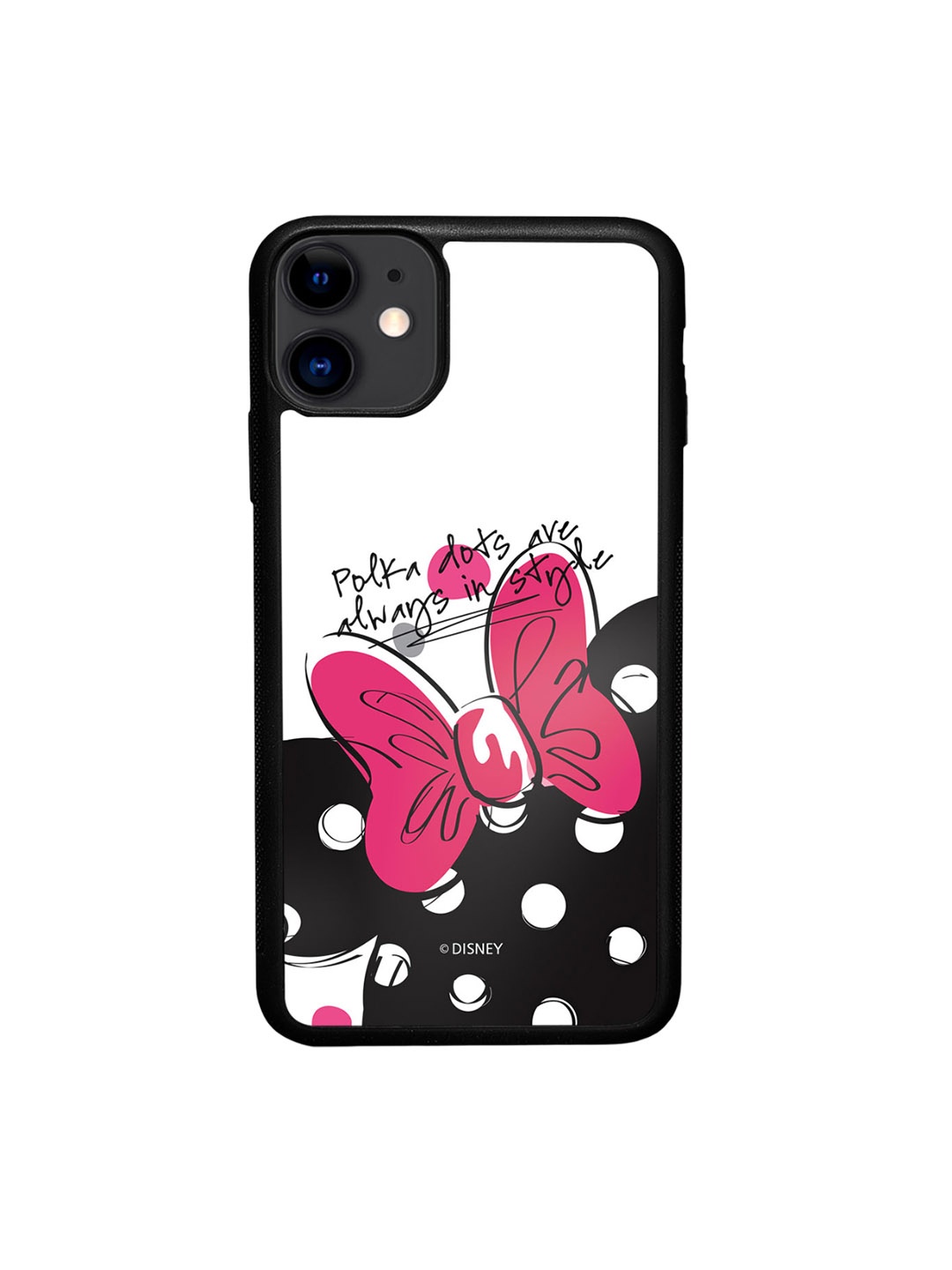 

macmerise Minnie Mouse Printed iPhone 11 Bumper Case Cover, White