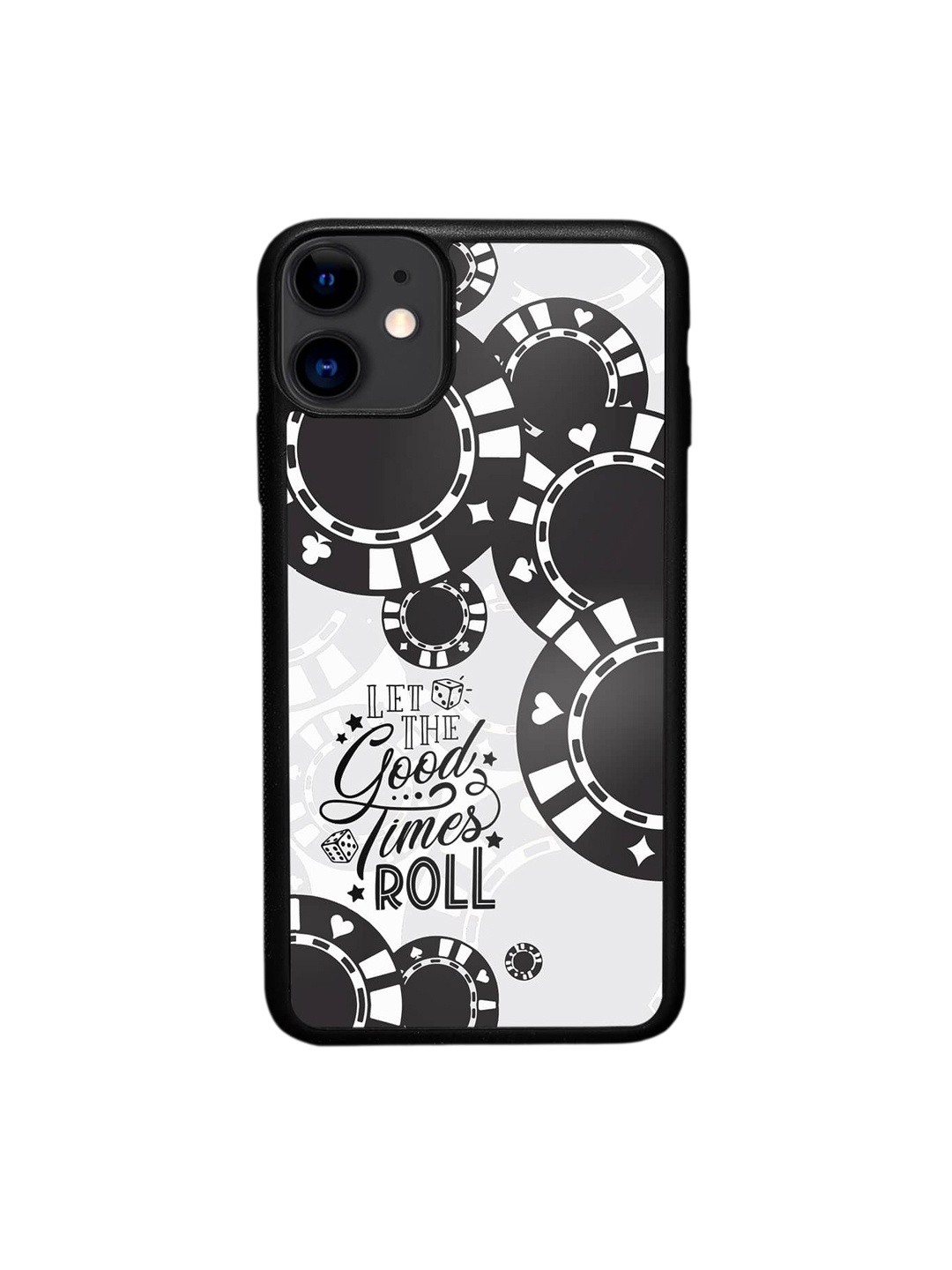 

macmerise Let The Good Times Roll IPhone 11 Bumper Case Cover, Black