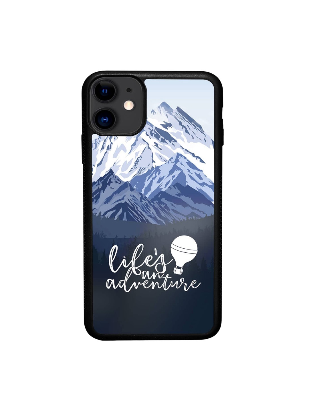 

macmerise Lifes An Adventure Printed iPhone 11 Phone Bumper Case Cover, Black