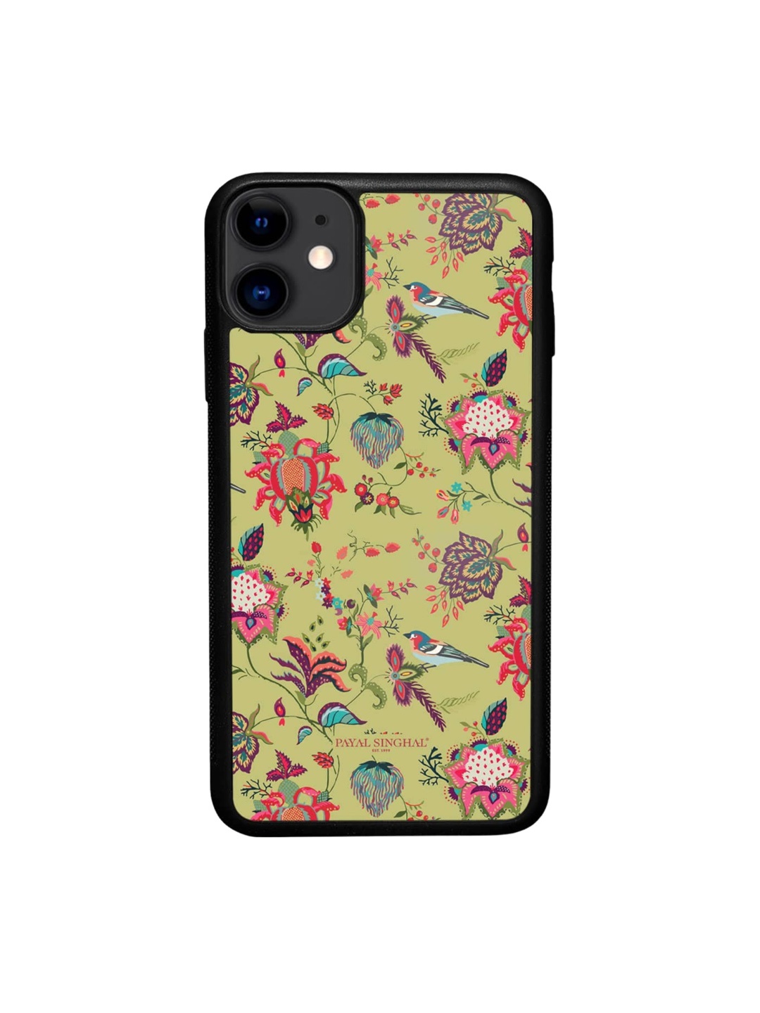 

macmerise Floral Printed Lightweight iPhone 11 Phone Bumper Case Cover, Olive