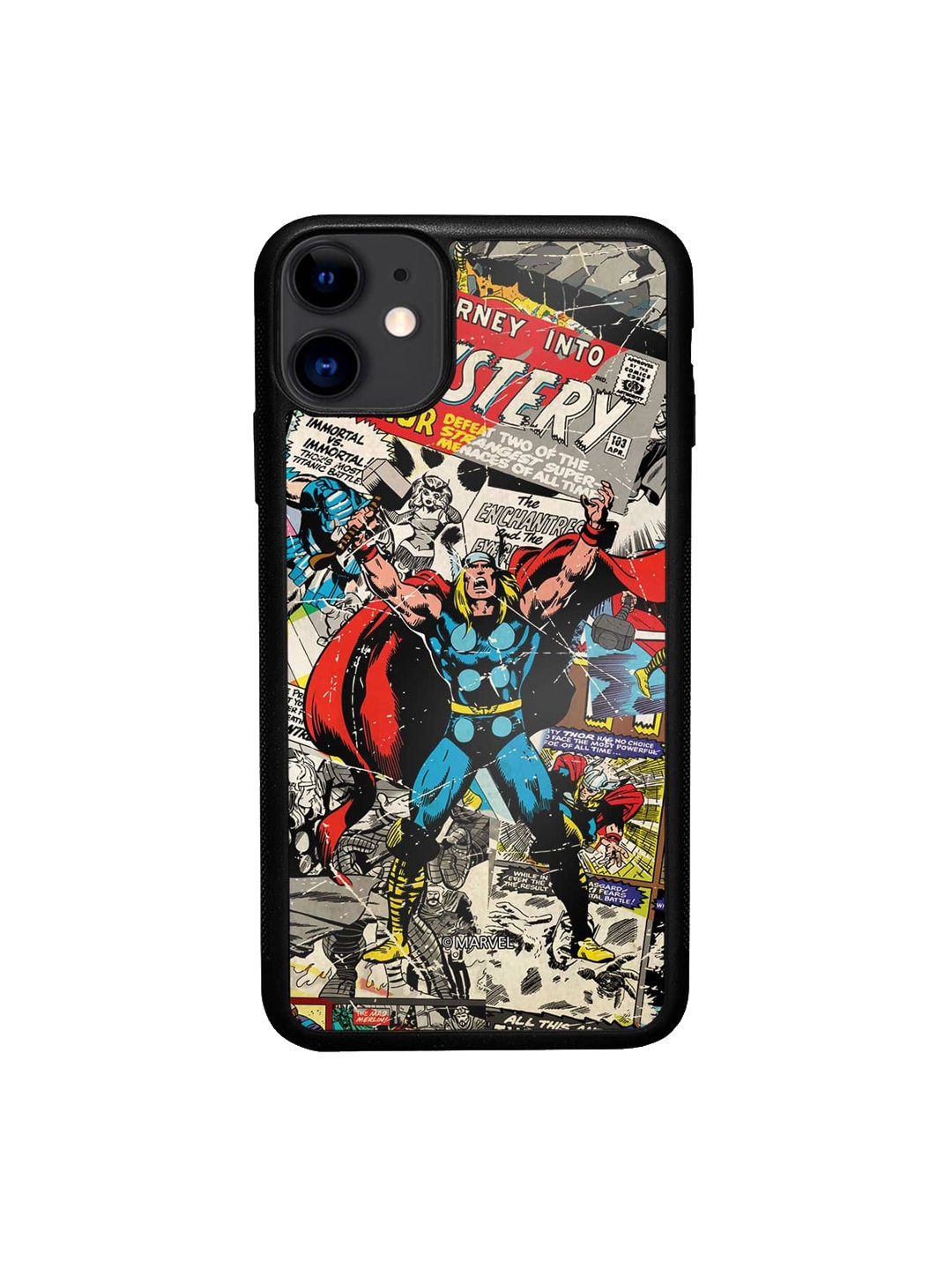 

macmerise Comic Thor iPhone 11 Bumper Case Cover, Black