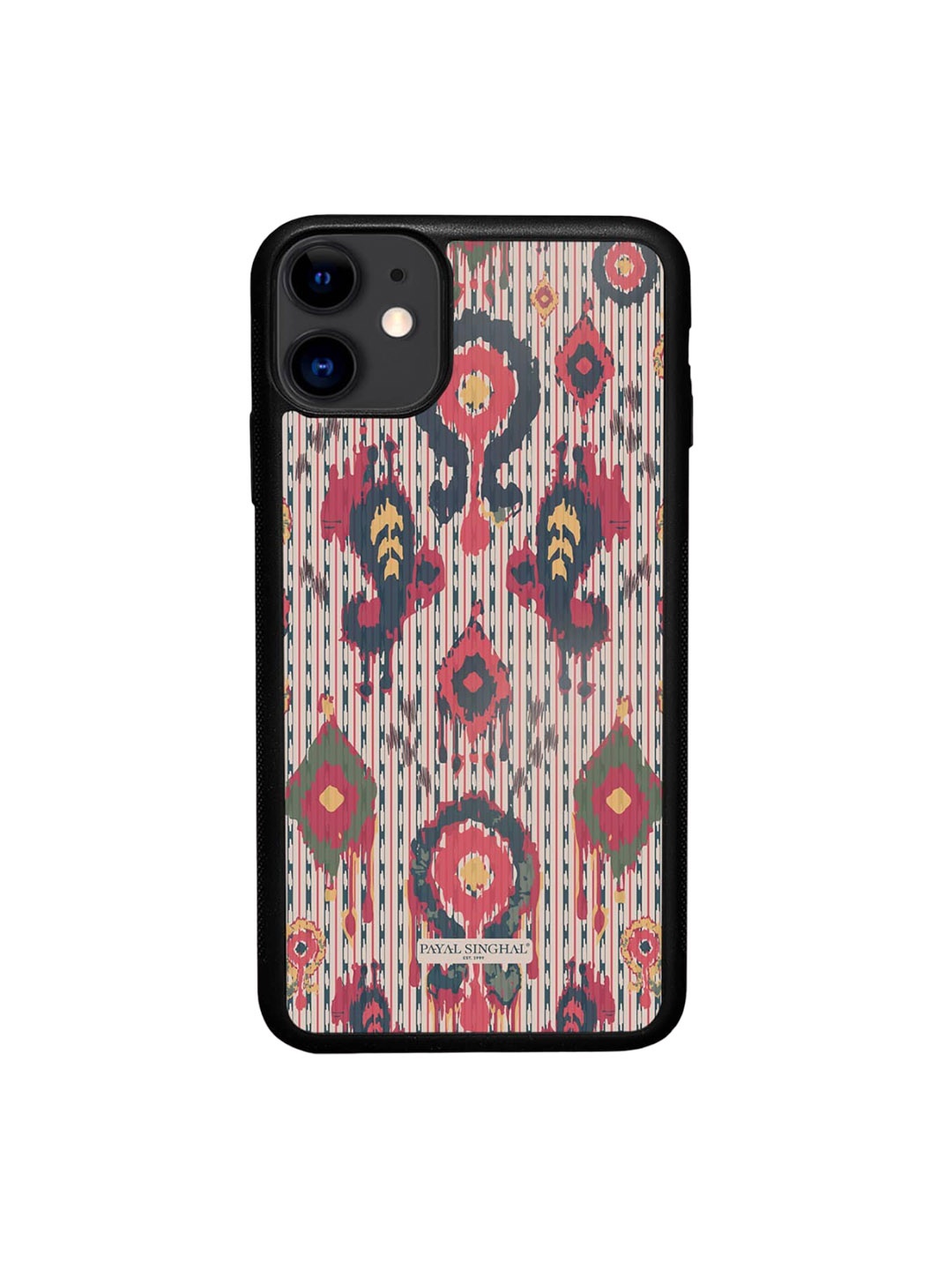 

macmerise Ikat Design Printed iPhone 11 Bumper Case Cover, Beige