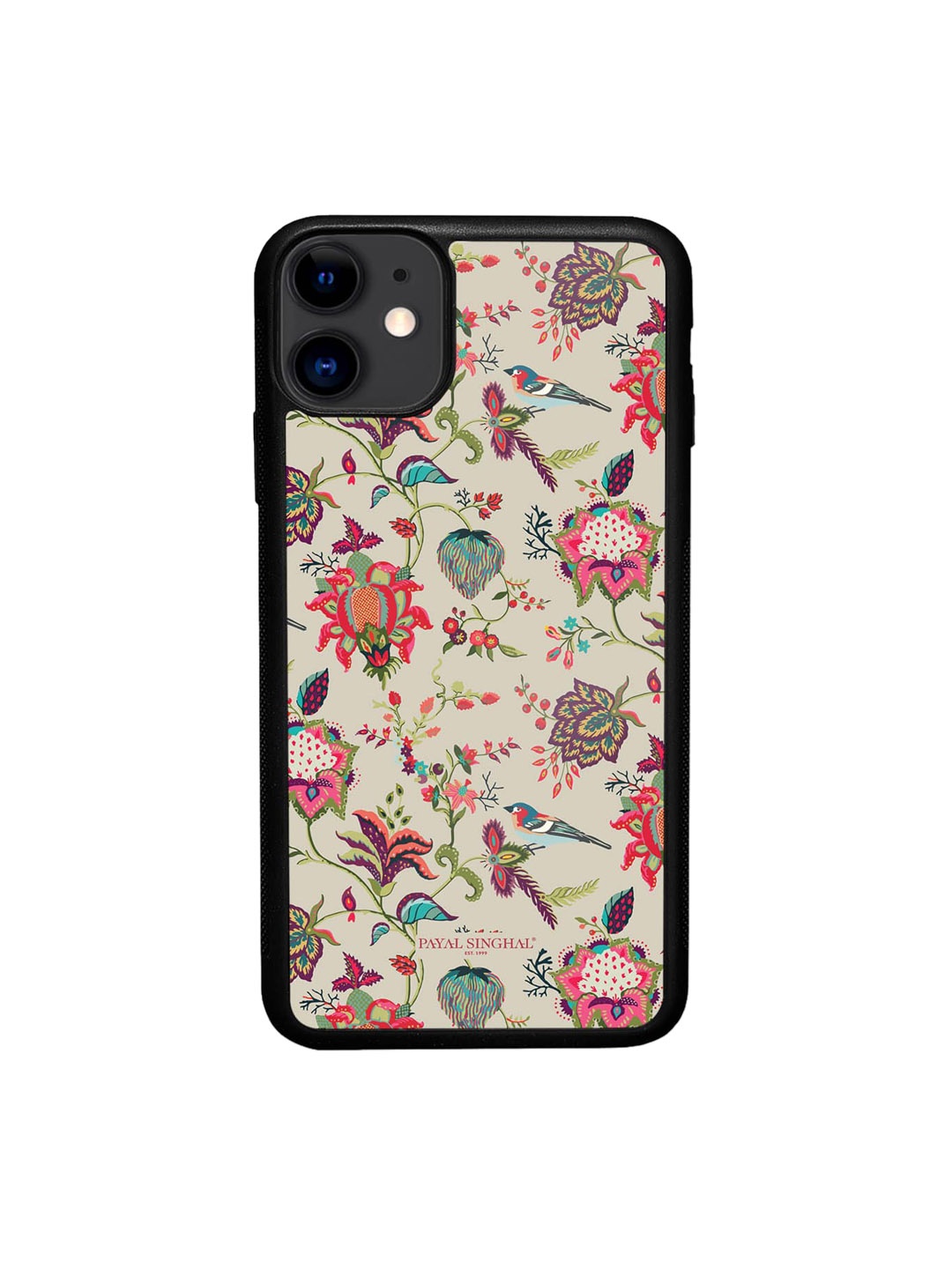 

macmerise Floral Printed iPhone 11 Phone Bumper Case Cover, Beige