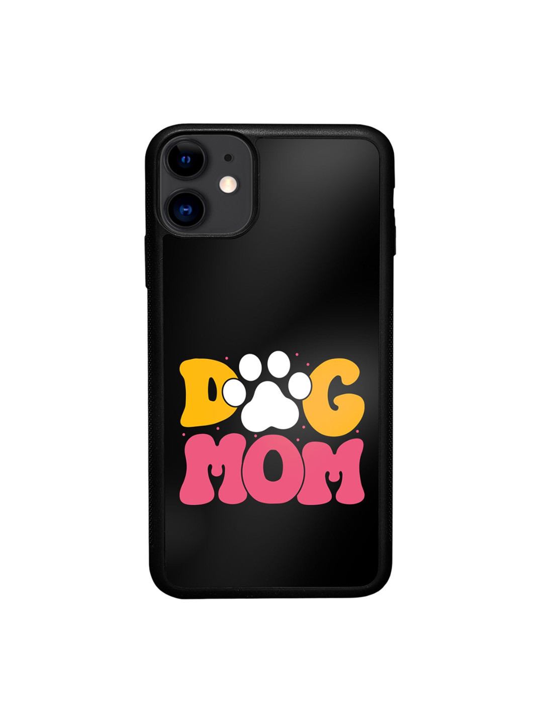 

macmerise Dog Mom Printed iPhone 11 Bumper Case Cover, Black