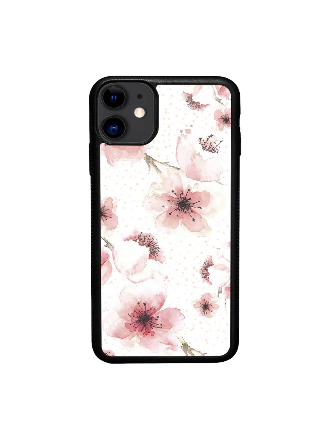 

macmerise Pastels Floral Printed iPhone 11 Phone Bumper Case, White