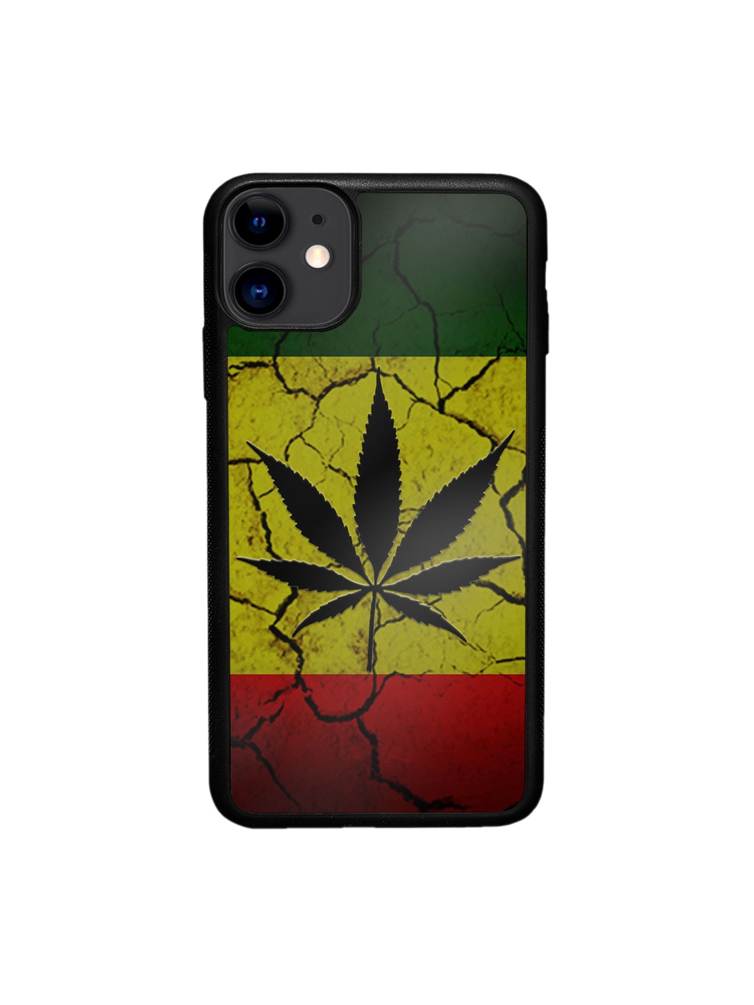 

macmerise Rastafari Printed iPhone 11 Phone Bumper Case Cover, Yellow