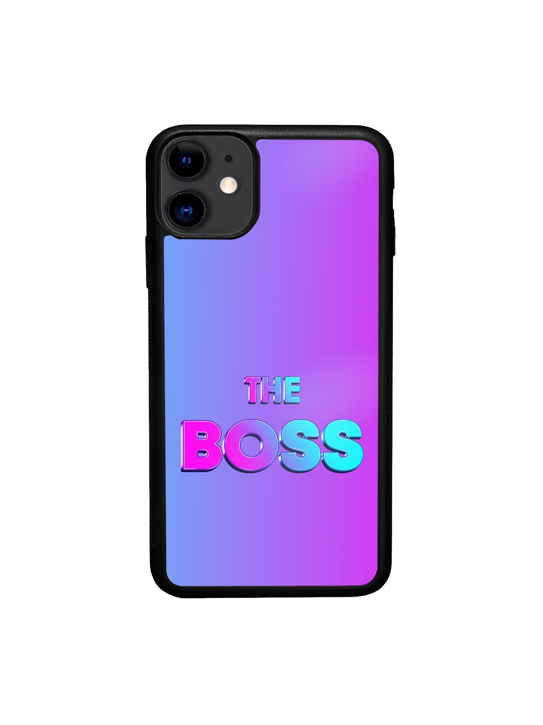 

macmerise I Am The Boss Printed iPhone 11 Phone Bumper Case Cover, Purple