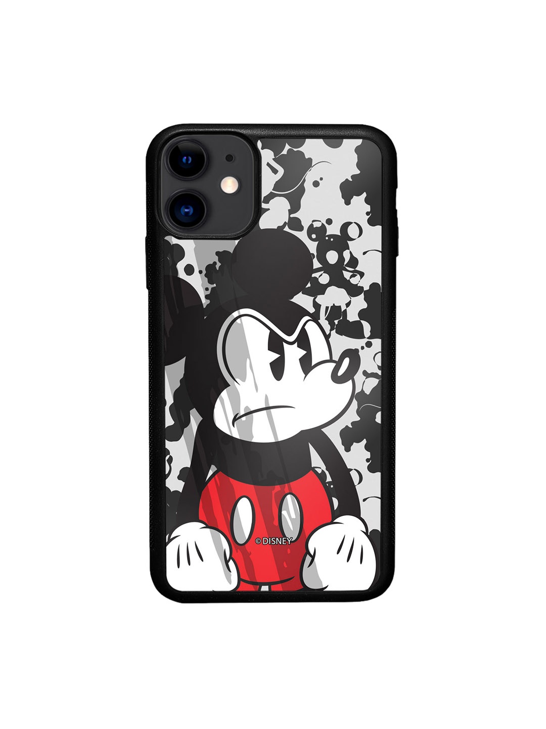 

macmerise Grumpy Mickey Printed iPhone 11 Phone Bumper Case Cover, Black