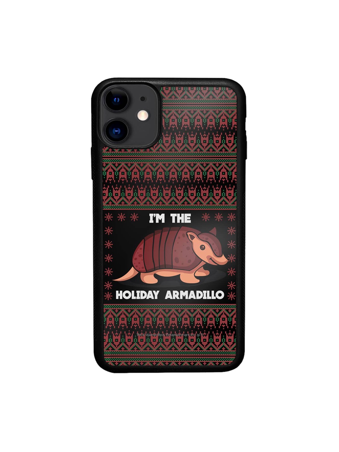 

macmerise Holiday Armadillo iPhone 11 Bumper Case Cover, Black