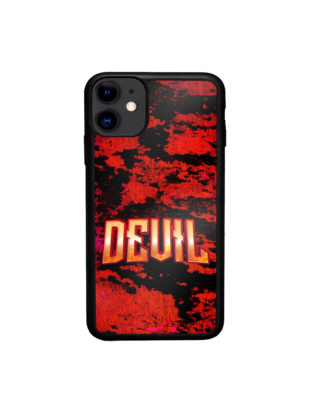 

macmerise Heavenly Devil Printed iPhone 11 Phone Bumper Case, Black