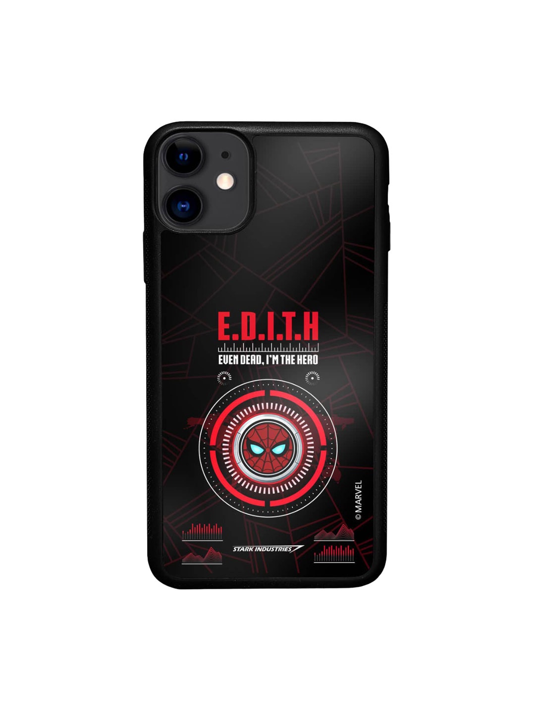 

macmerise Hello Edith Typography Printed iPhone 11 Bumper Case Cover, Black