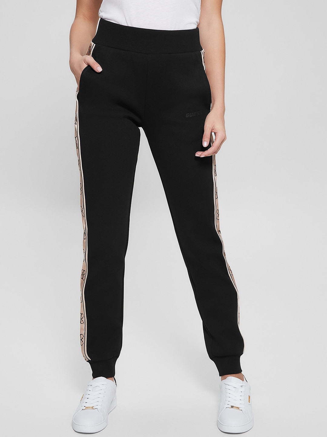 

GUESS Women Slip-On Mid-Rise Joggers, Black