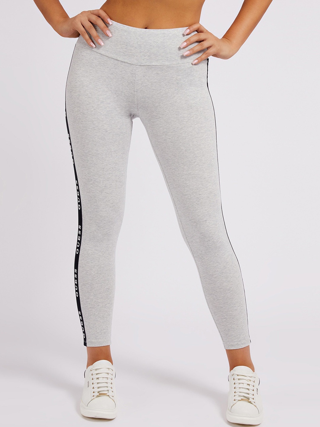 

GUESS High-Rise Ankle-Length Leggings, Grey