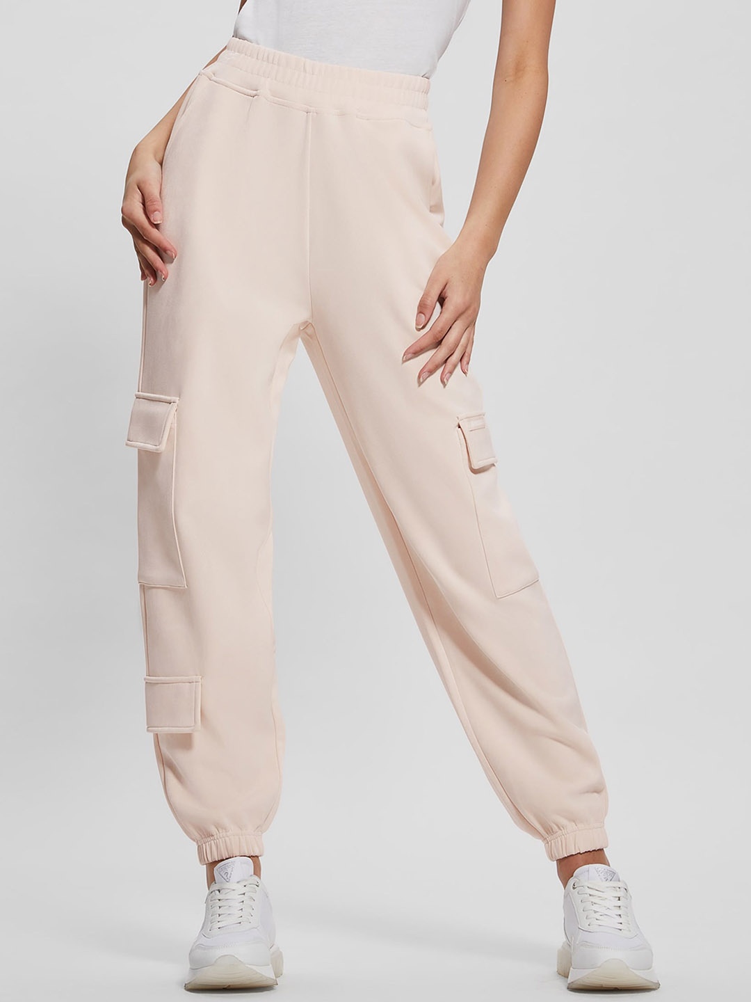 

GUESS Women Mid-Rise Joggers, Cream