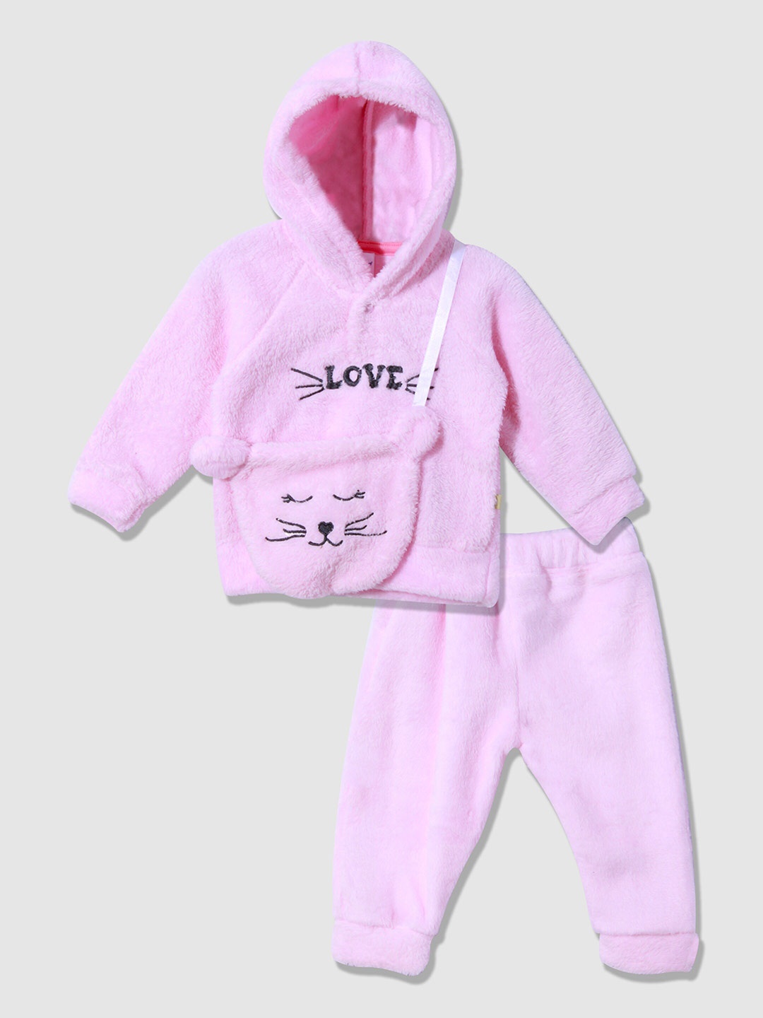 

Moms Love Boys Hooded T-shirt with Pyjamas, Pink