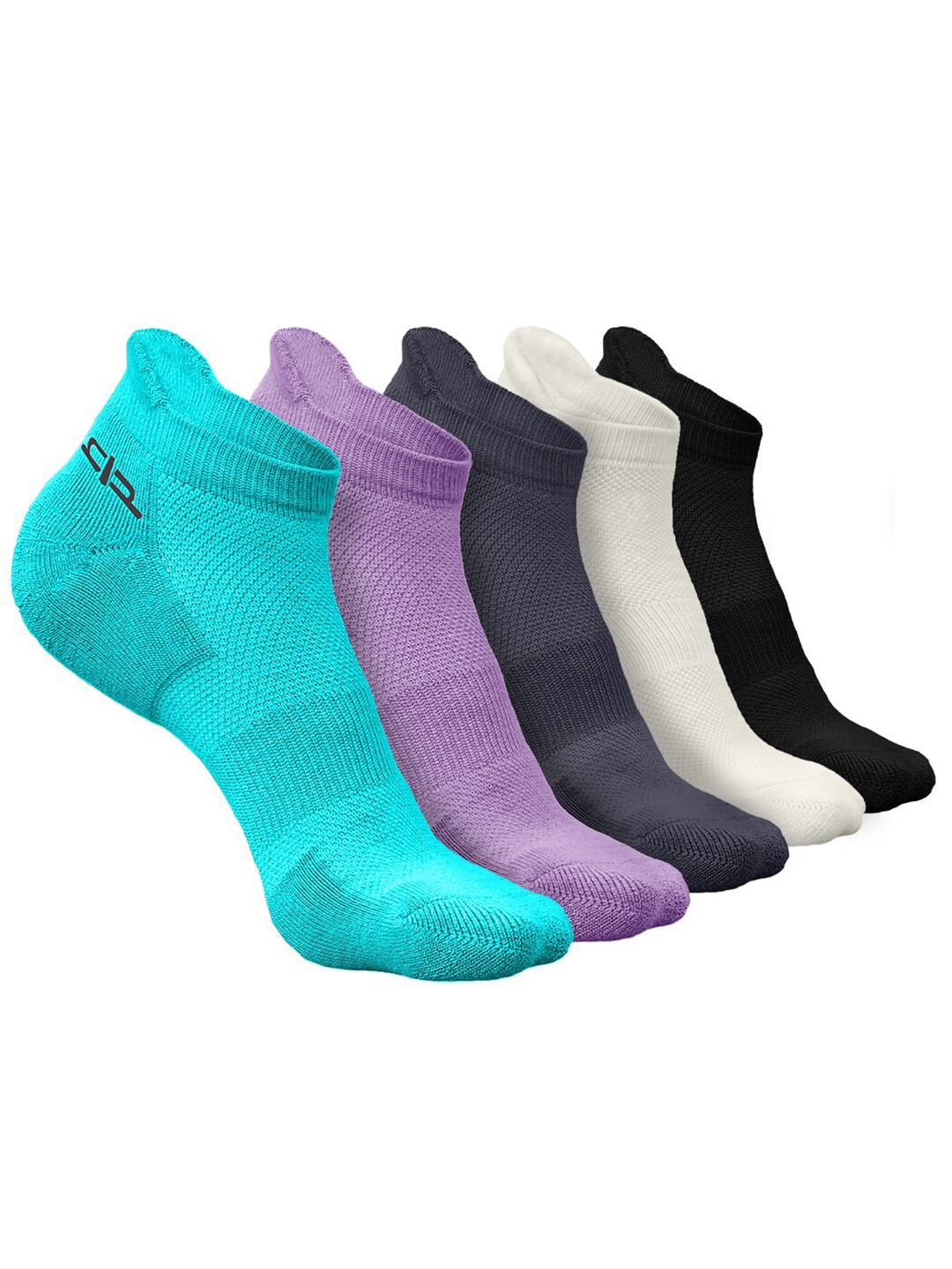 

Heelium Women Pack of 5 Bamboo Super Soft & Odour-Free Breathable Ankle-Length Socks, Blue