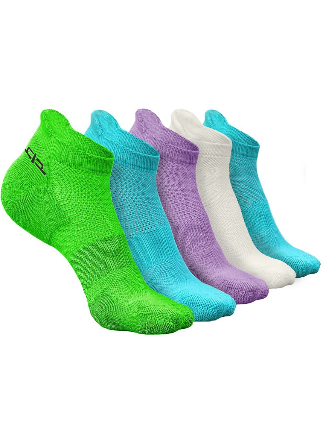 

Heelium Women Pack of 5 Bamboo Super Soft & Odour-Free Breathable Ankle-Length Socks, Green