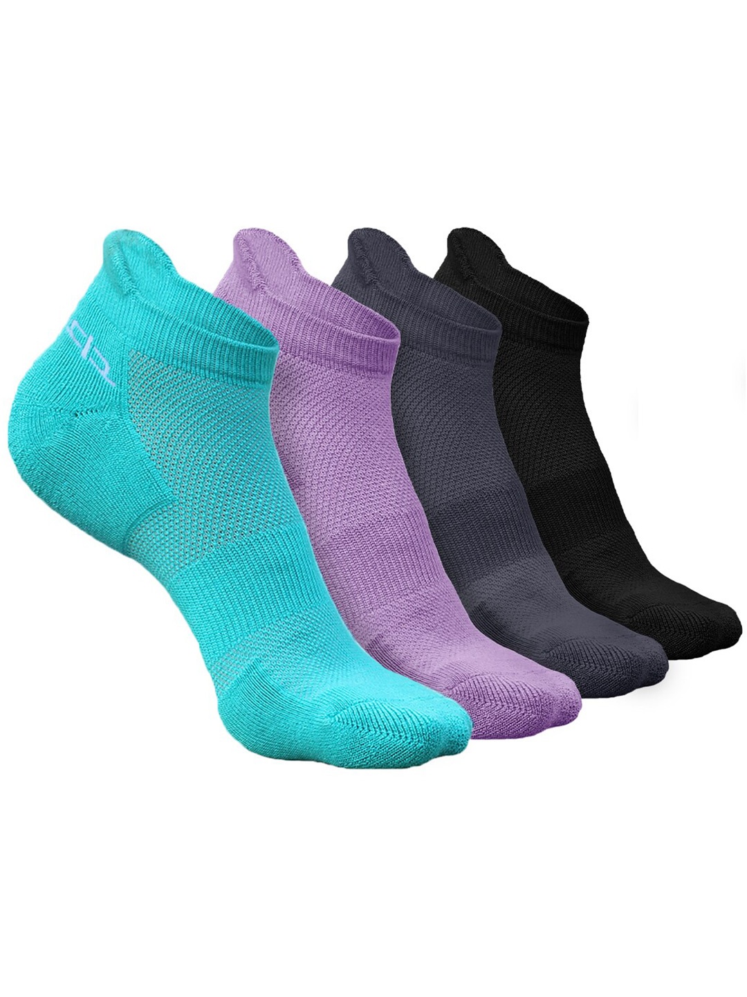 

Heelium Women Pack of 4 Bamboo Super Soft & Odour-Free Breathable Ankle-Length Socks, Purple