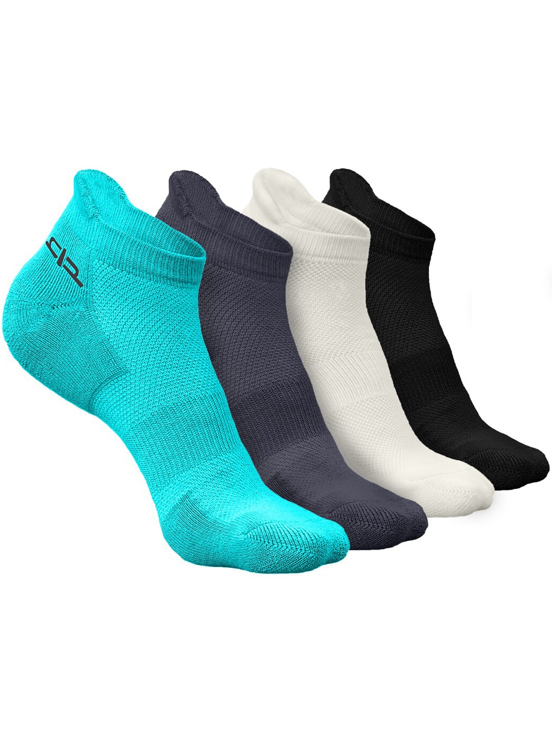 

Heelium Women Pack of 4 Bamboo Super Soft & Odour-Free Breathable Ankle-Length Socks, Blue