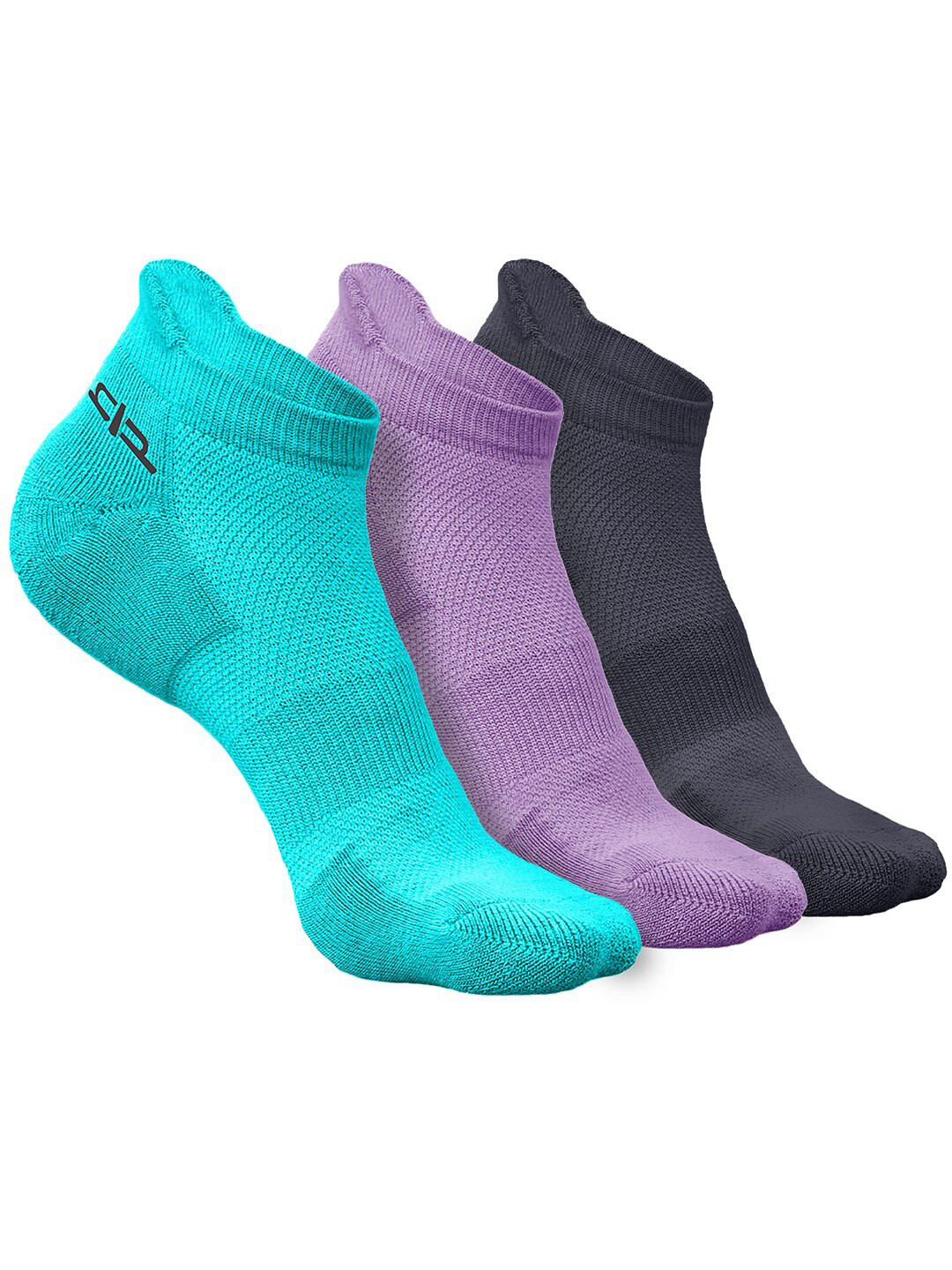 

Heelium Women Pack of 3 Bamboo Super Soft & Odour-Free Breathable Ankle-Length Socks, Blue