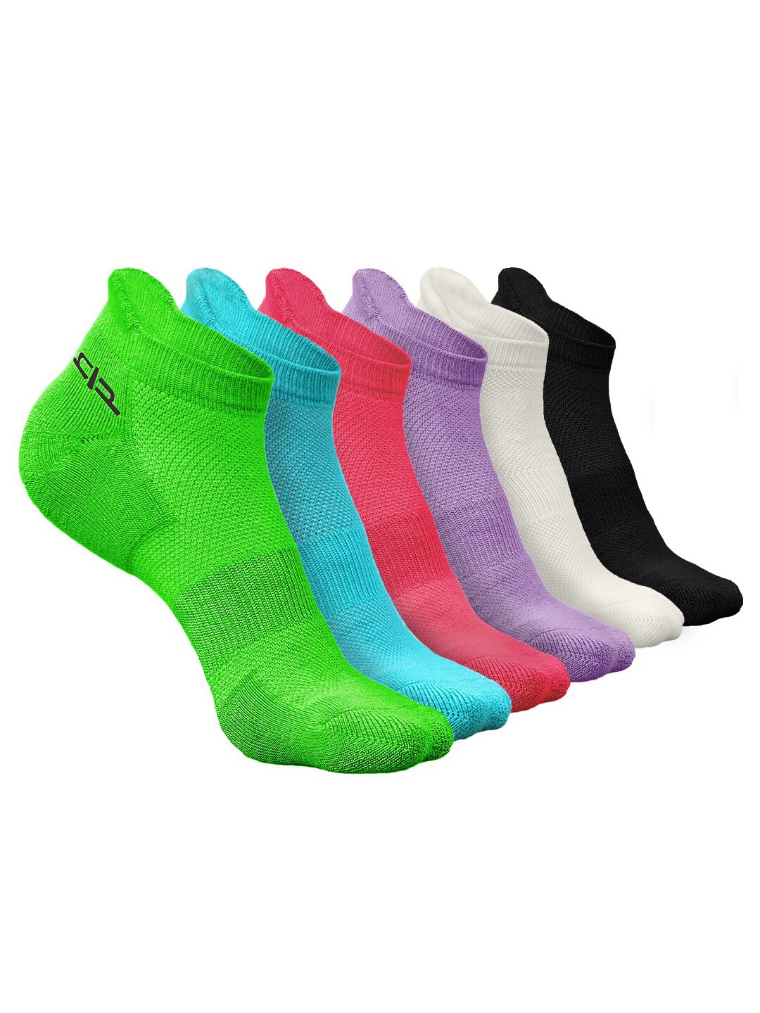 

Heelium Women Pack of 6 Bamboo Super Soft & Odour-Free Breathable Ankle-Length Socks, Green