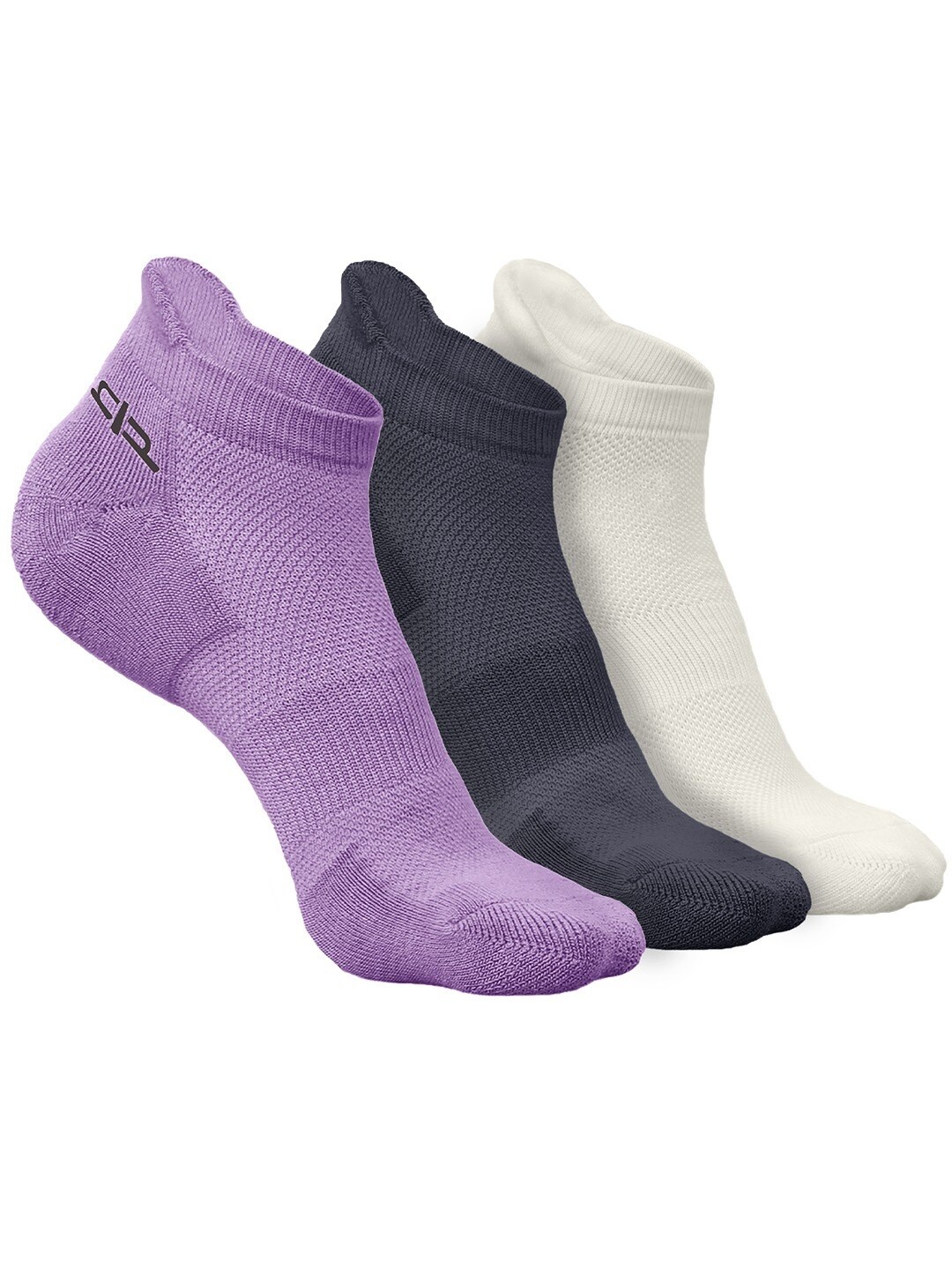 

Heelium Women Pack of 3 Bamboo Super Soft & Odour-Free Breathable Ankle-Length Socks, Purple