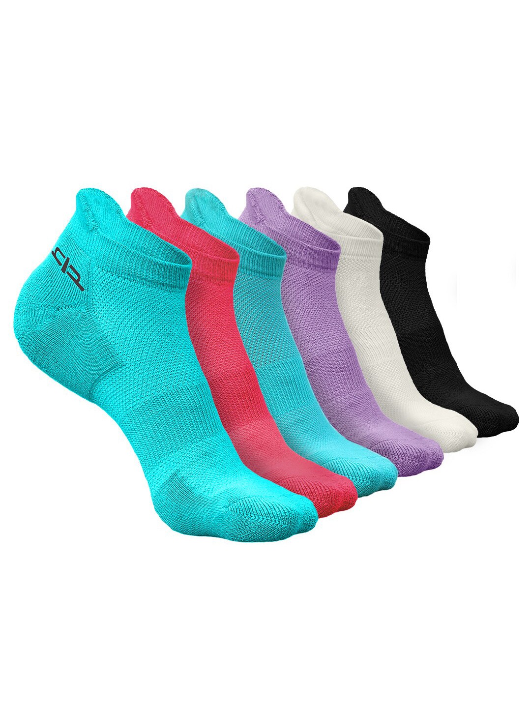 

Heelium Women Pack of 6 Bamboo Super Soft & Odour-Free Breathable Ankle-Length Socks, Blue