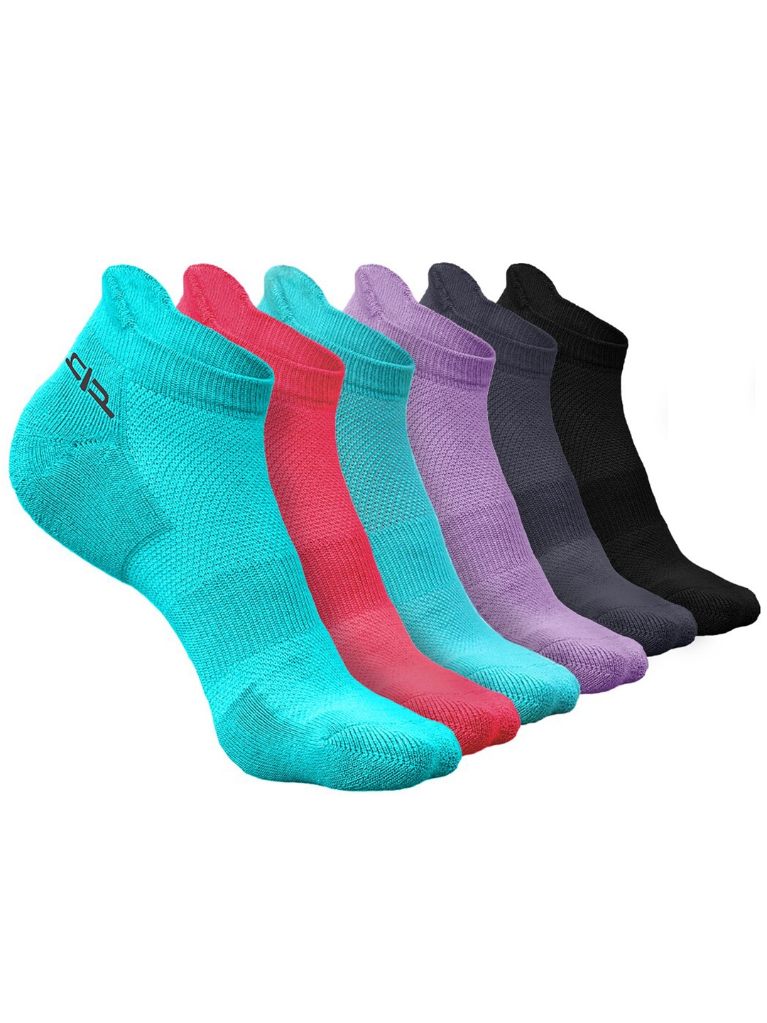 

Heelium Women Pack of 6 Bamboo Super Soft & Odour-Free Breathable Ankle-Length Socks, Turquoise blue