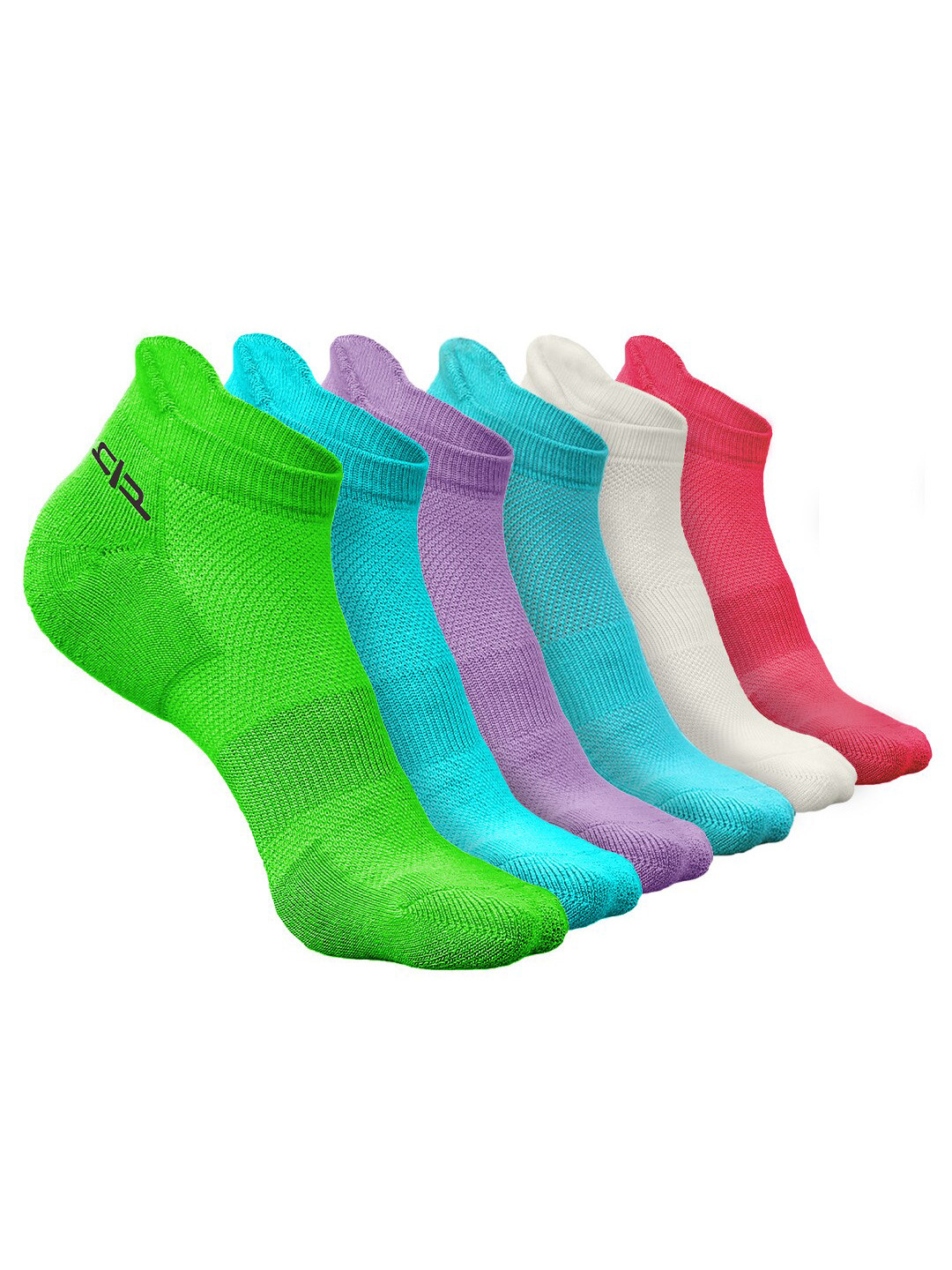 

Heelium Women Pack of 6 Bamboo Super Soft & Odour-Free Breathable Ankle-Length Socks, Green