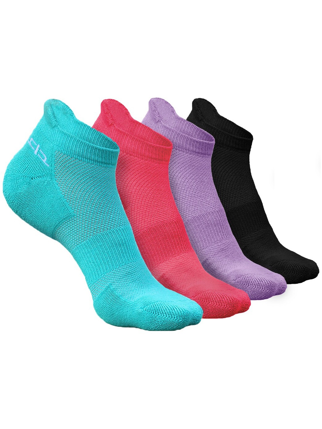 

Heelium Women Pack of 4 Bamboo Super Soft & Odour-Free Breathable Ankle-Length Socks, Purple