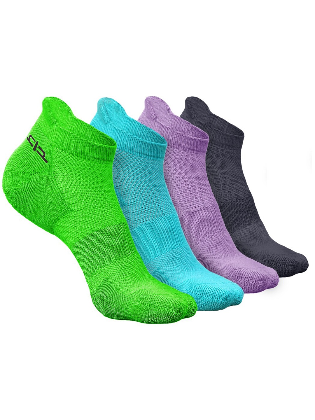 

Heelium Women Pack of 4 Bamboo Super Soft & Odour-Free Breathable Ankle-Length Socks, Green