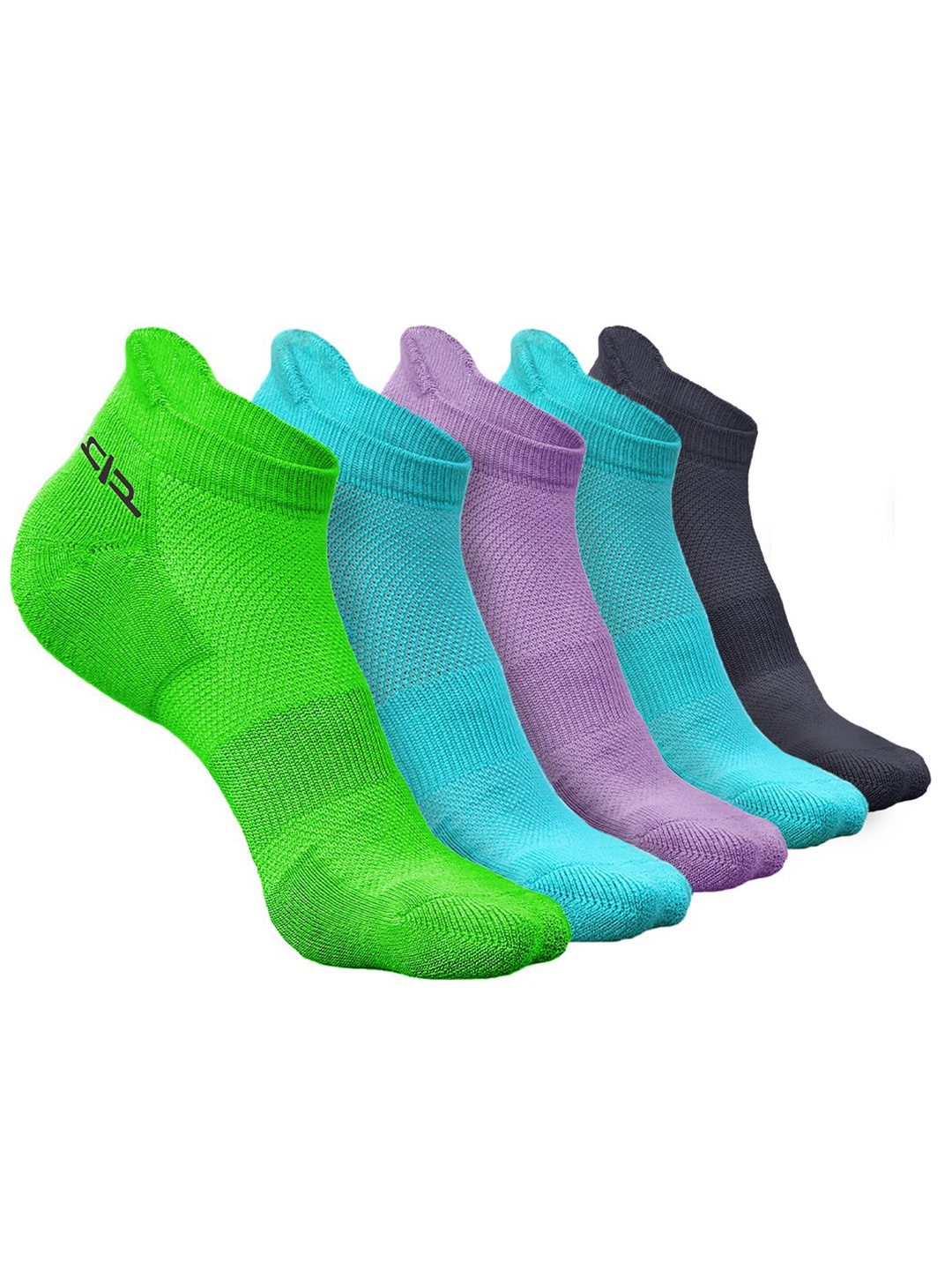 

Heelium Women Pack of 5 Bamboo Super Soft & Odour-Free Breathable Ankle-Length Socks, Green