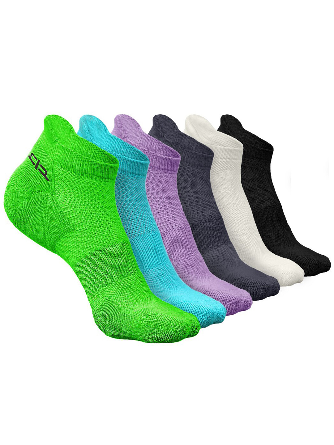 

Heelium Women Pack of 6 Bamboo Super Soft & Odour-Free Breathable Ankle-Length Socks, Green
