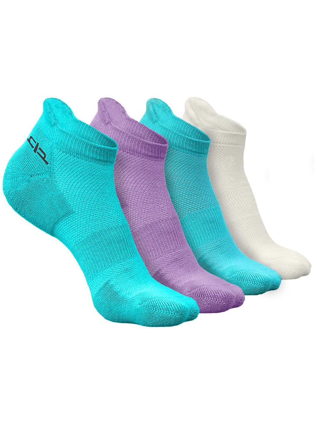 

Heelium Women Pack of 4 Bamboo Super Soft & Odour-Free Breathable Ankle-Length Socks, Blue