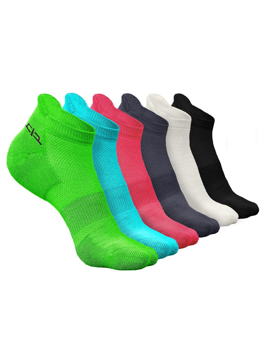 

Heelium Women Pack of 6 Bamboo Super Soft & Odour-Free Breathable Ankle-Length Socks, Green