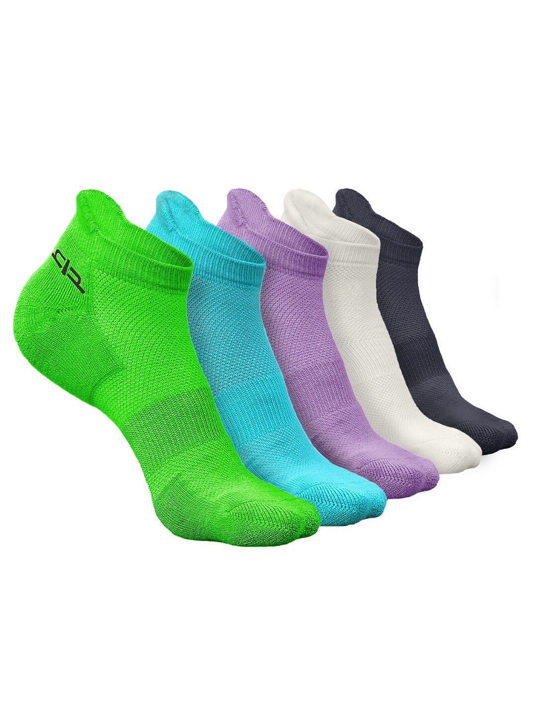 

Heelium Women Pack of 5 Bamboo Super Soft & Odour-Free Breathable Ankle-Length Socks, Lime green