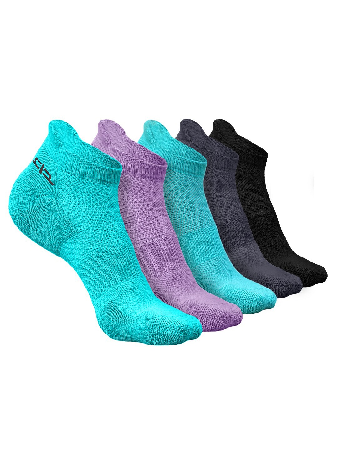 

Heelium Women Pack of 5 Bamboo Super Soft & Odour-Free Breathable Ankle-Length Socks, Blue