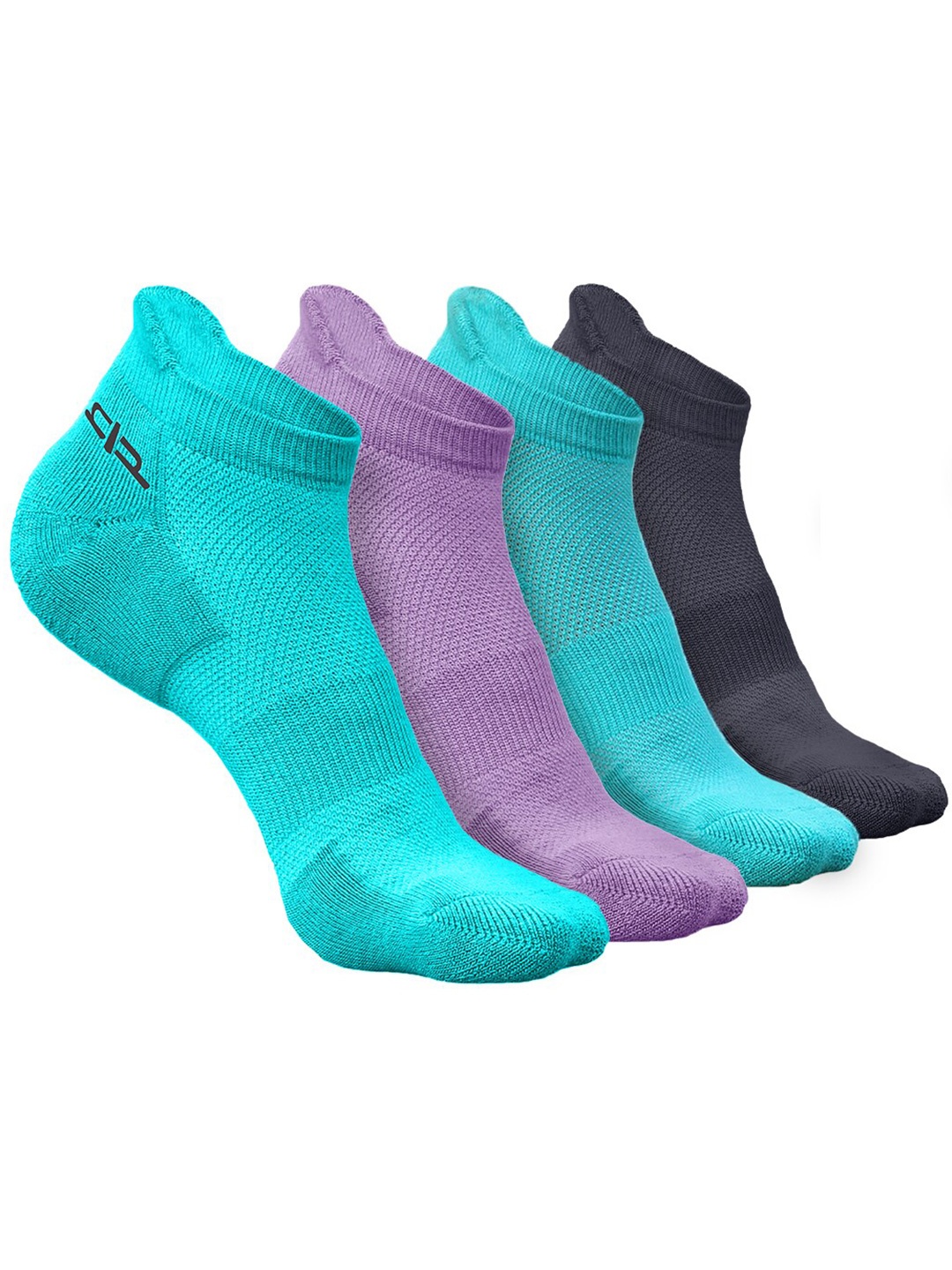 

Heelium Women Pack of 4 Bamboo Super Soft & Odour-Free Breathable Ankle-Length Socks, Blue