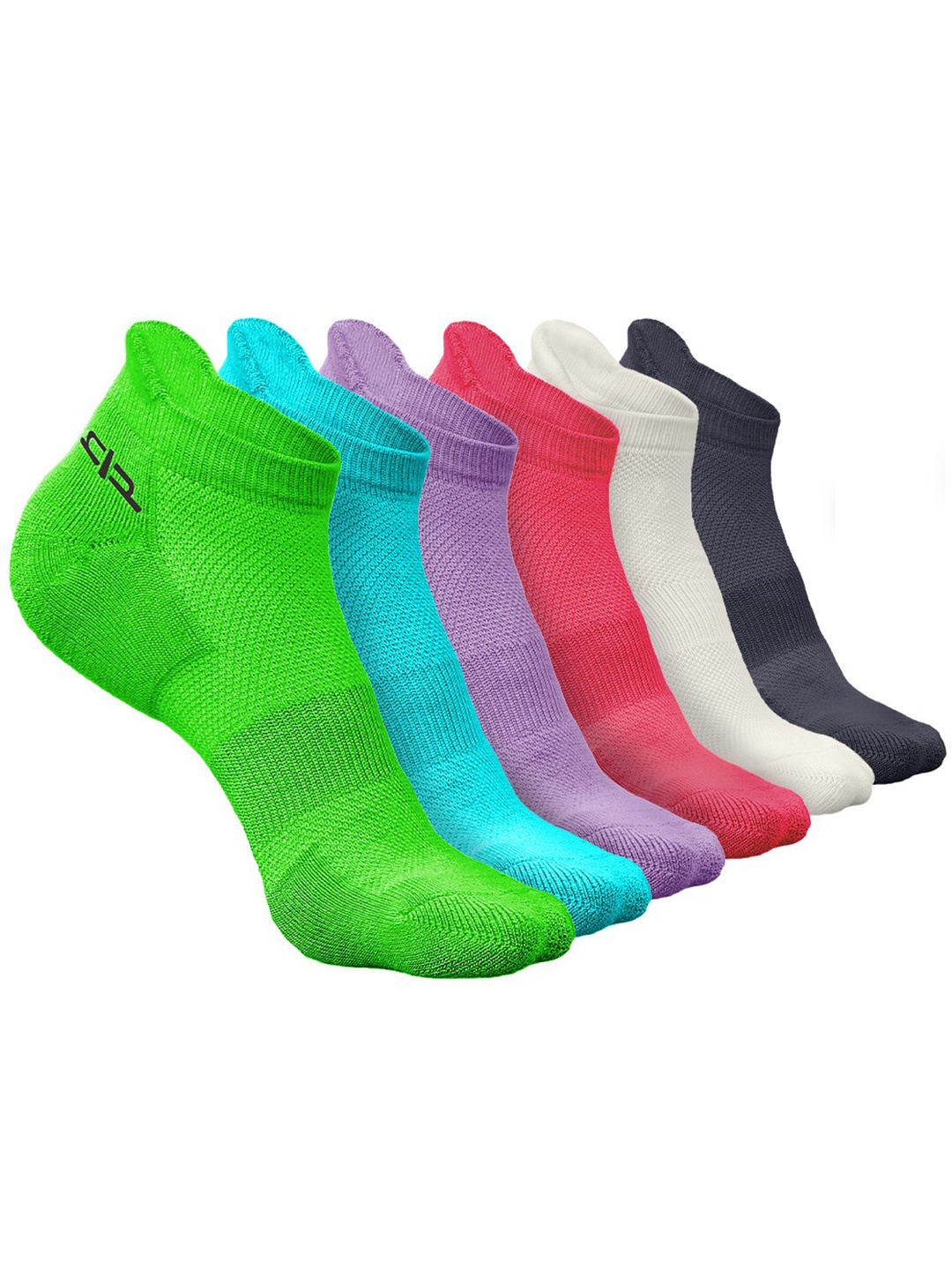 

Heelium Women Pack of 6 Bamboo Super Soft & Odour-Free Breathable Ankle-Length Socks, Green