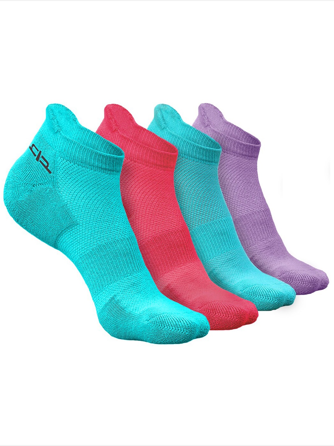 

Heelium Women Pack of 4 Bamboo Super Soft & Odour-Free Breathable Ankle-Length Socks, Blue