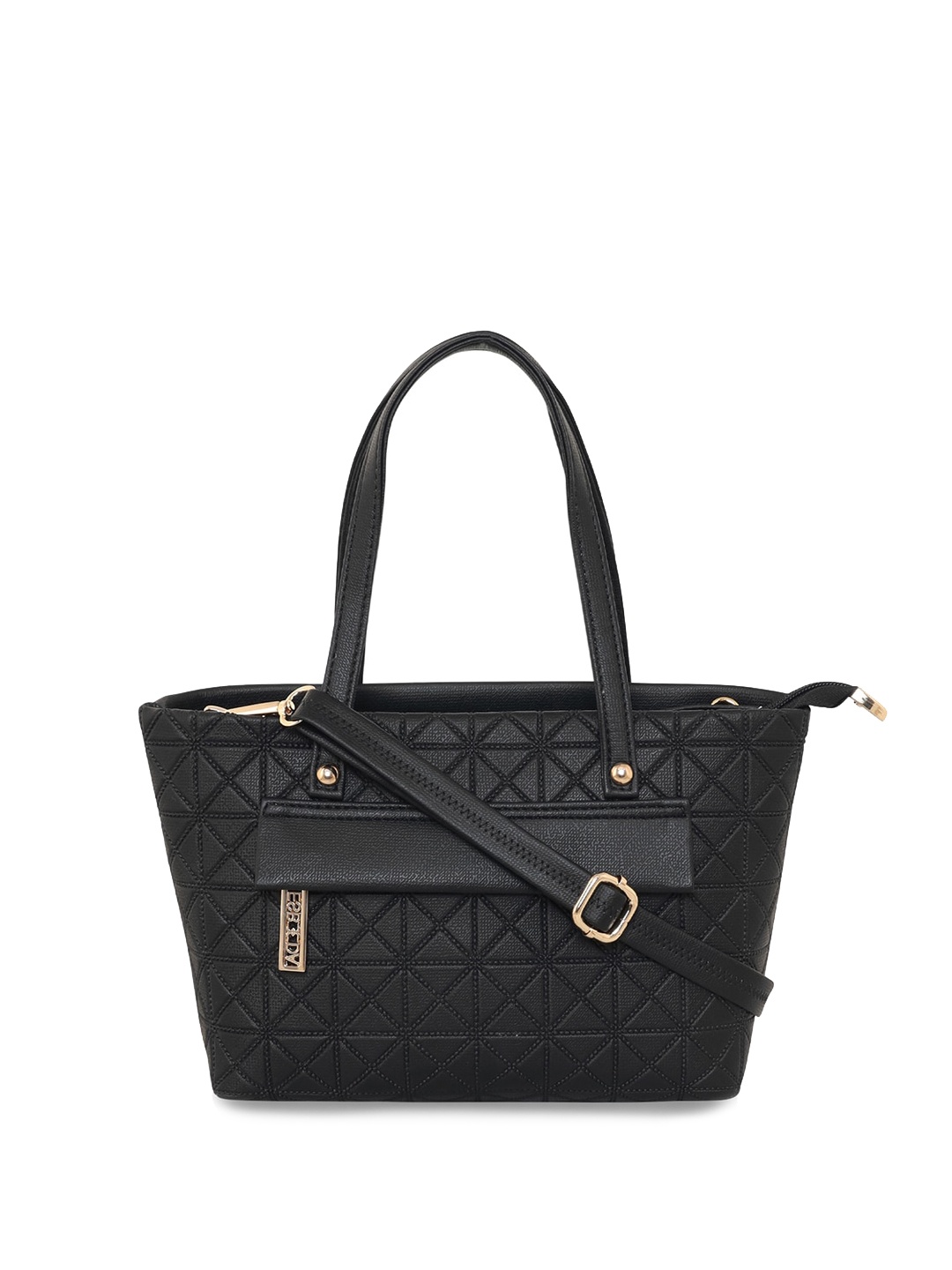 

ESBEDA Textured Shopper Handheld Bag, Black
