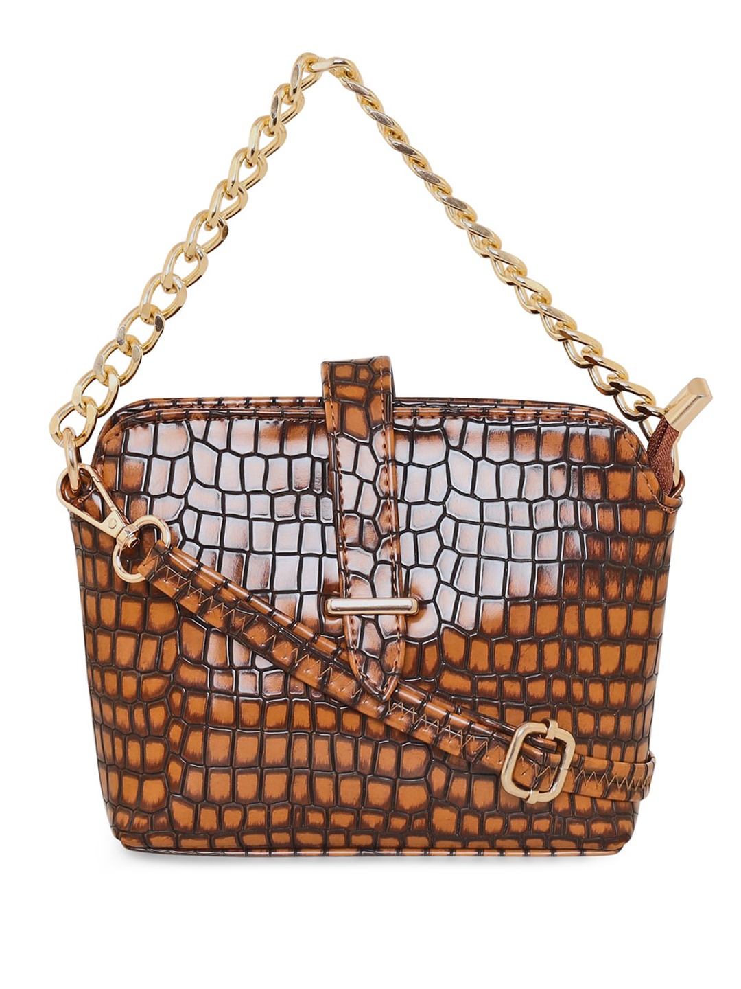 

ESBEDA Animal Textured Shopper Sling Bag, Tan