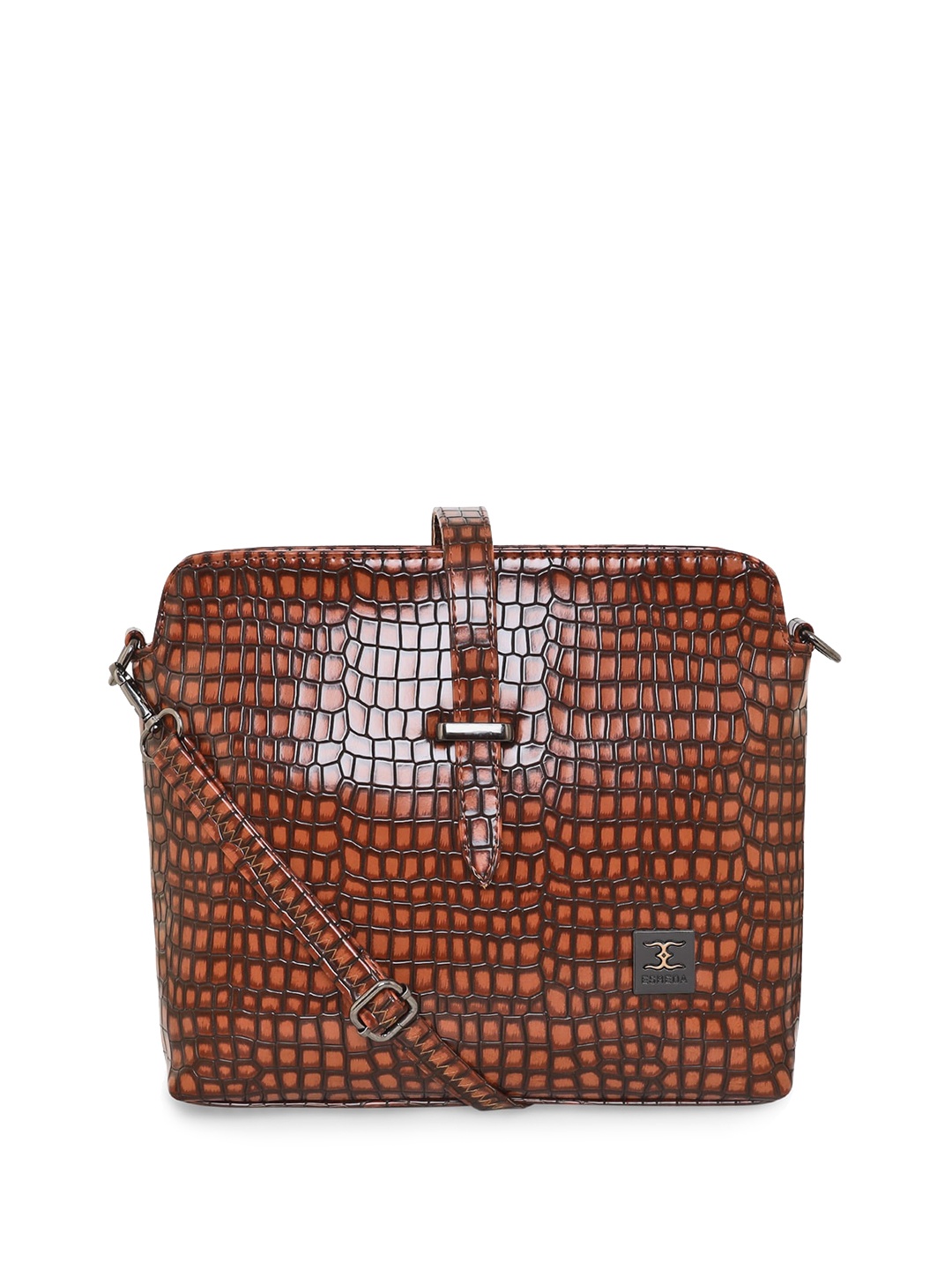 

ESBEDA Textured Structured Satchel Bag, Rust
