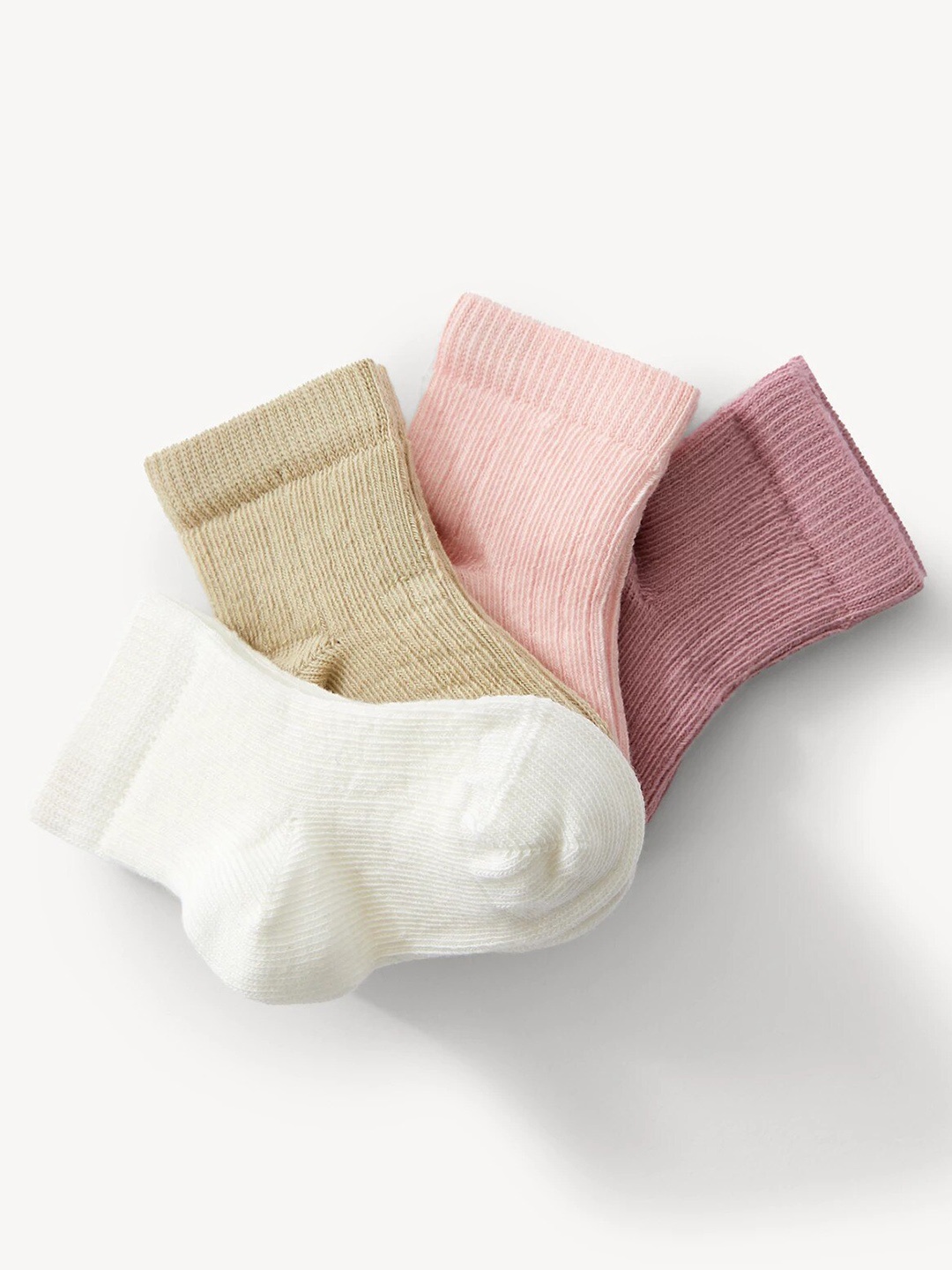 

Marks & Spencer Girls Set Of 4 Ankle-Length Socks, White