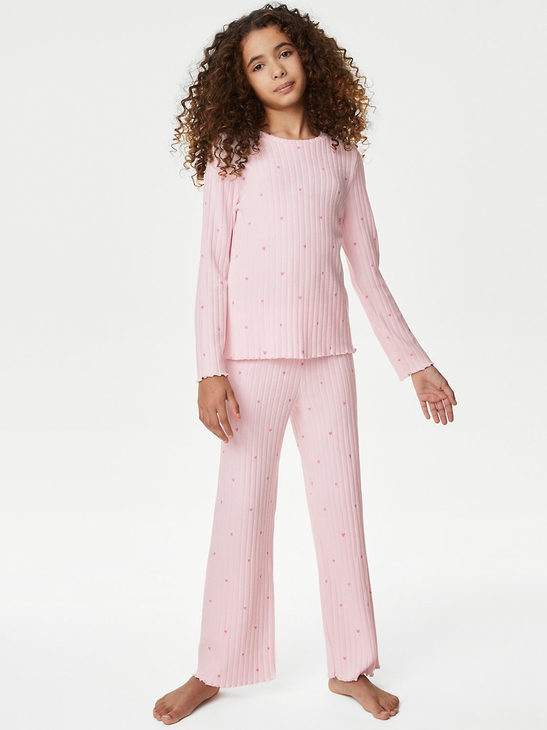 

Marks & Spencer Girls Printed Night suit, Pink