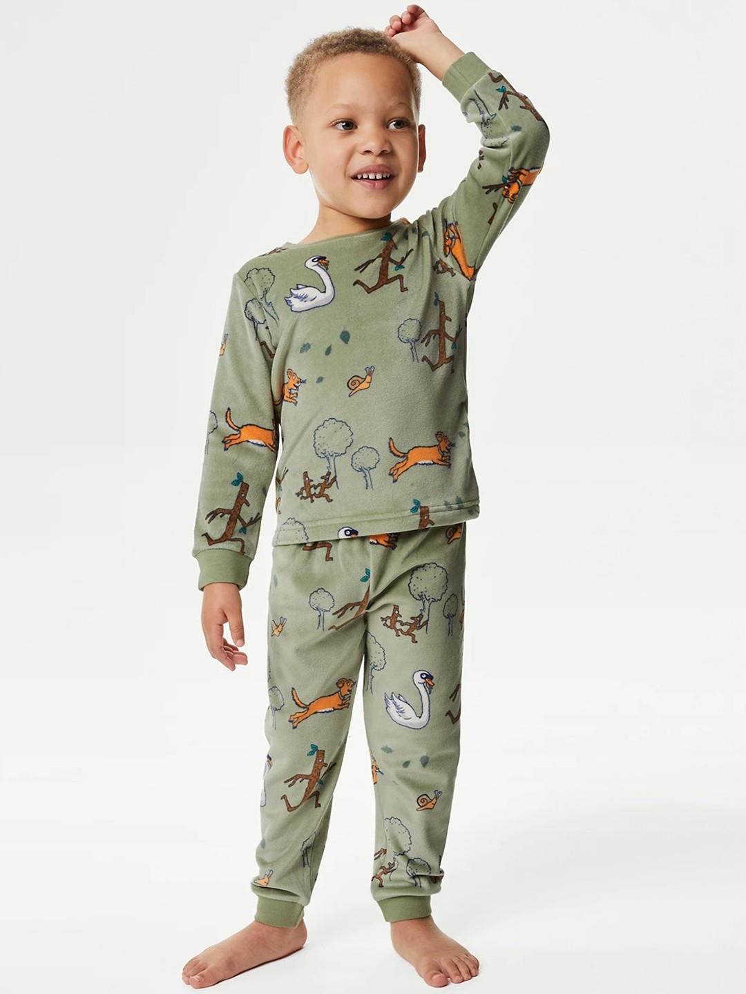 

Marks & Spencer Boys Conversational Printed Night Suit, Green