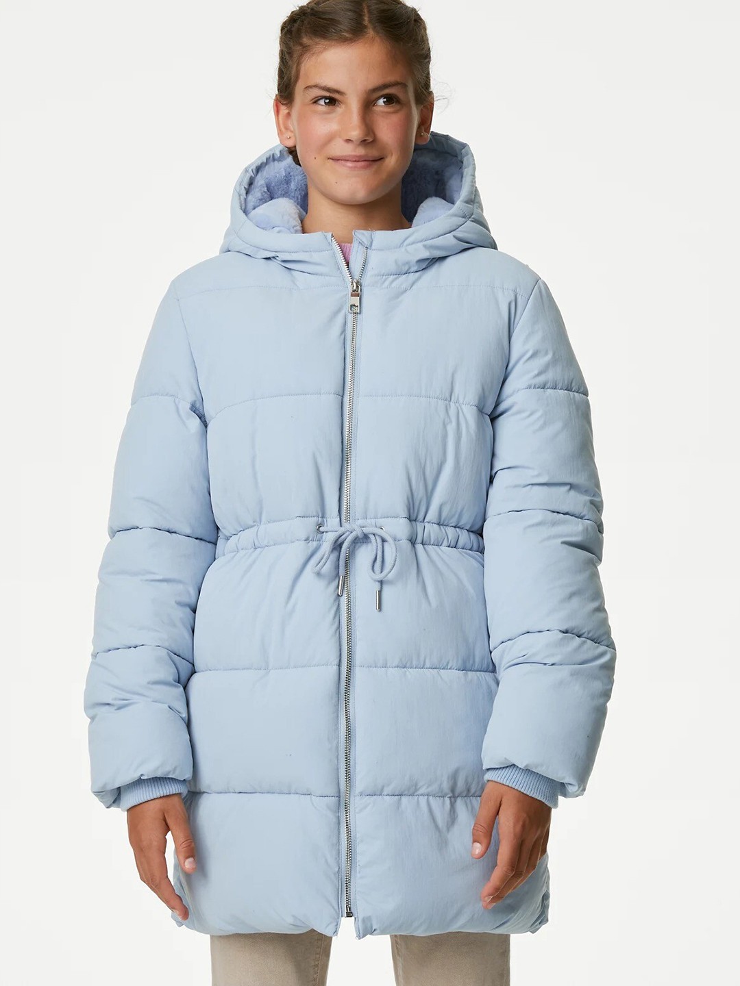 

Marks & Spencer Girls Hooded Puffer Jacket, Blue