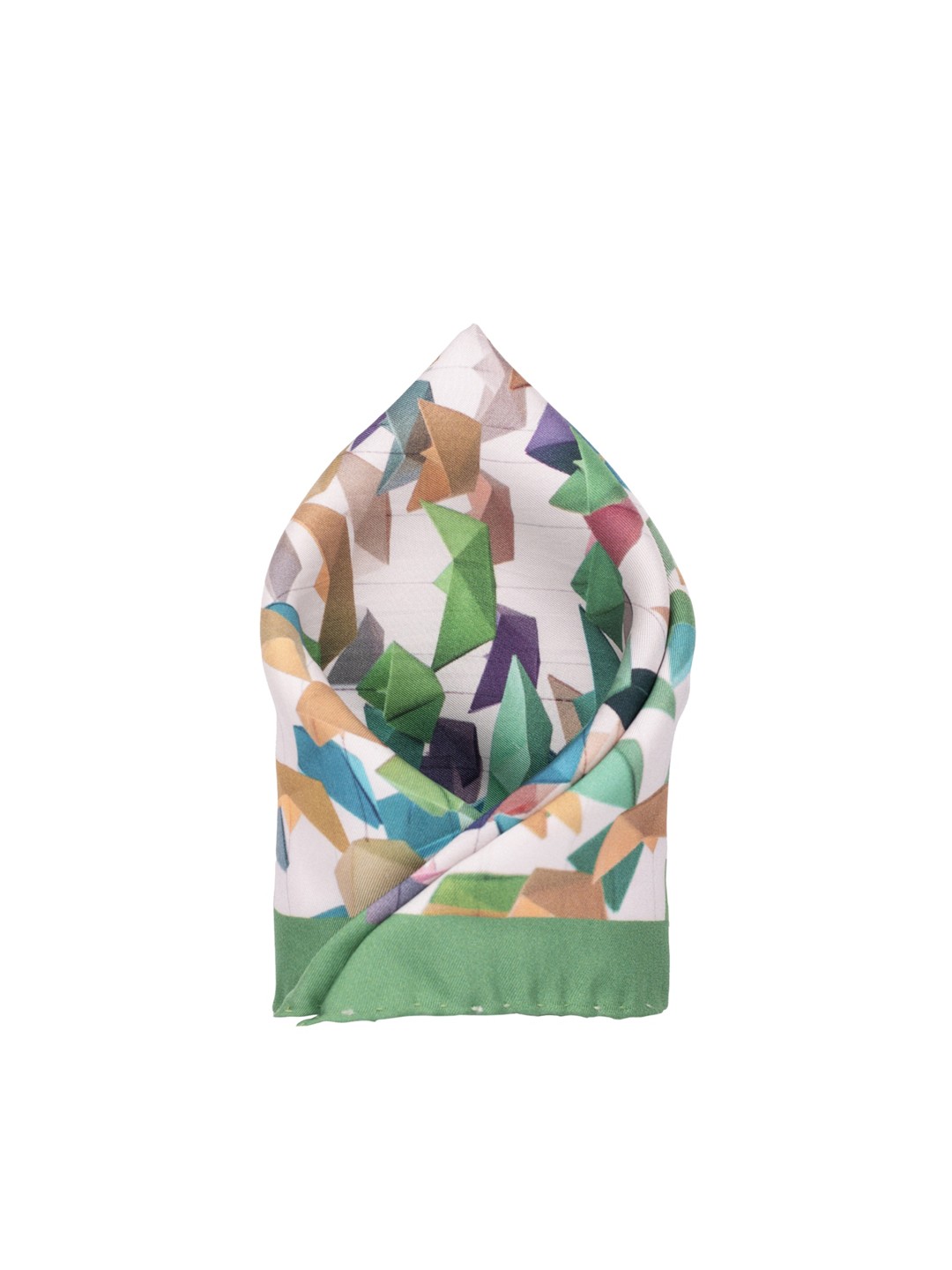 

The Tie Hub Boat Printed Pure Silk Pocket Square, White