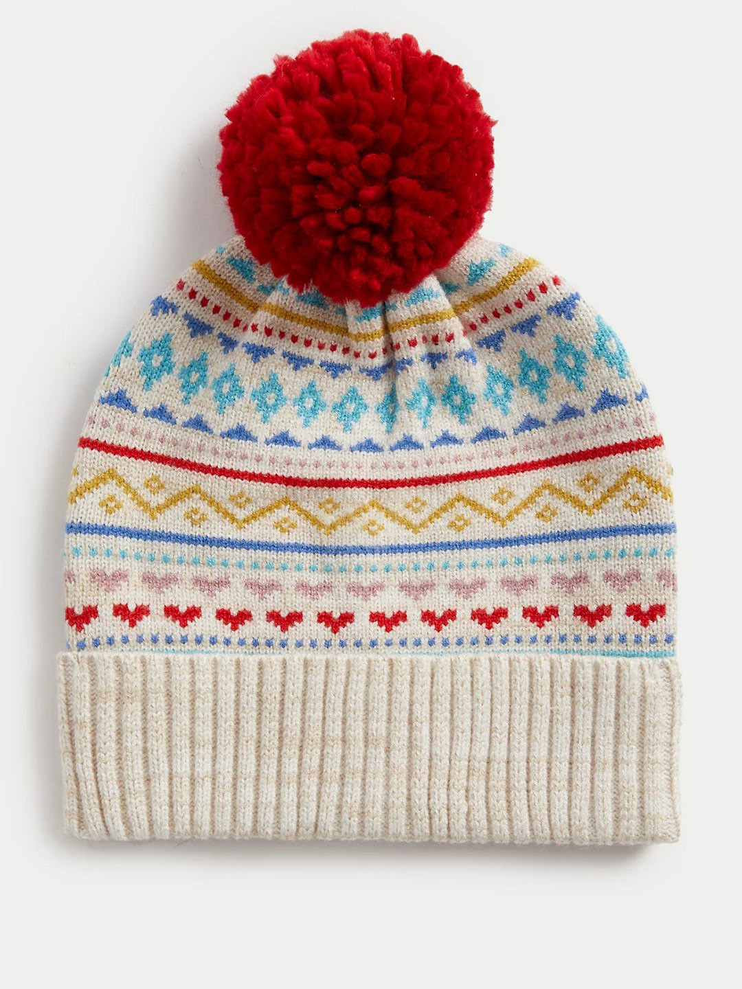 

Marks & Spencer Girls Self Design Beanie Cap, Beige